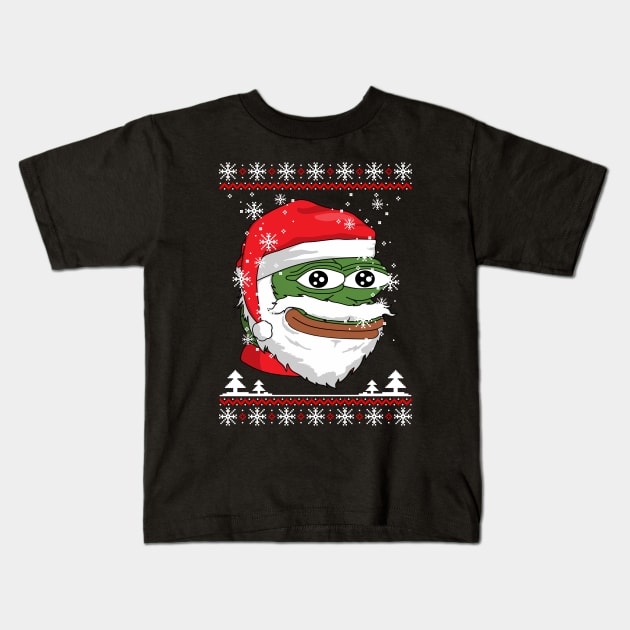 Santa Pepe FeelsOkayMan Kids T-Shirt by mullelito